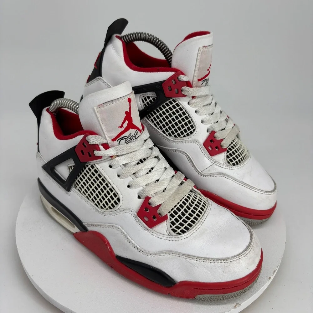 Jordan Air Jordan 4 Retro GS 5.5Y White Fire Red Black DC7770-160